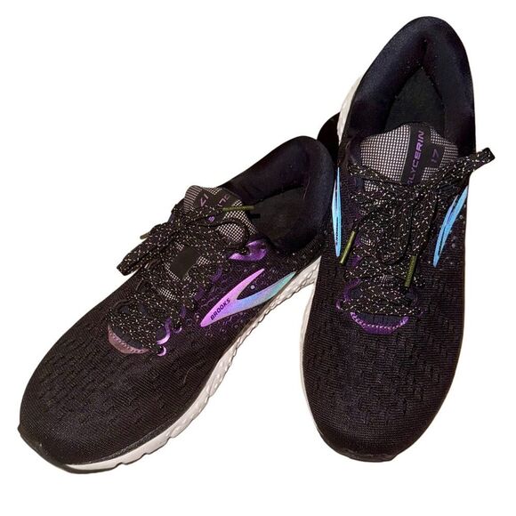 Brooks Glycerin 17 Black & Purple Neutral Running Shoe Sneaker Women’s Size 9:5 - Picture 7 of 11
